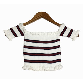 Off-Shoulder Striped Tube Top for Girls (4 to 8 Years Old) #118