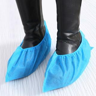 10PCS Disposable Home Living Thickened New Shoecover Non-woven Cover Non-slip Shoecover 100 Pcs Disposable Shoe Cover Blue Anti Slip Plastic Cleaning Overshoes Boot (1)