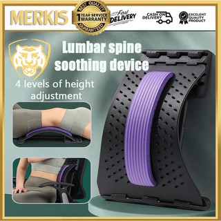 HOT Stretcher Massager Spine Pain Relief Lumbar Traction Stretching Waist Relax back Support Massage