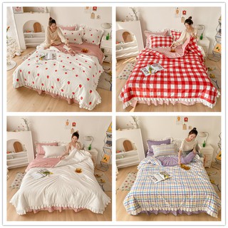 New washing cotton edge princess style Korean summer quilted 150*200 (1)