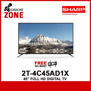 Sharp 45 inch Full HD Digital Television 2T-4C45AD1X with wall bracket and ships with Wooden Crate