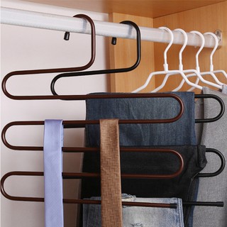 S-type 5 Layers Pants Clothing Hanging Storage Rack Holder (3)