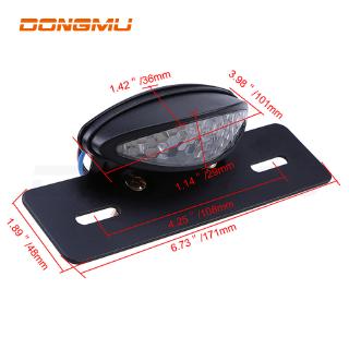 *Ready Stock* Motorcycle LED Taillight Brake License Plate Retro Tail Light Red For Cafe Racer (5)