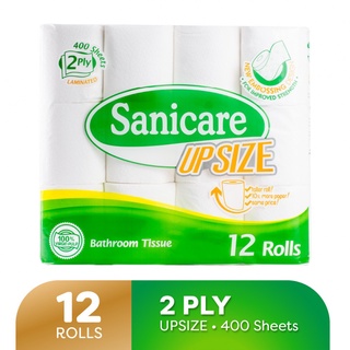 Sanicare Bathroom Tissue Upsize 2Ply 400 Sheets 12 Rolls