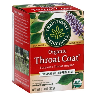 Food & Beverage☁♂Traditional Medicinals Organic Throat Coat Caffeine Free Herbal Supplement Net Weig