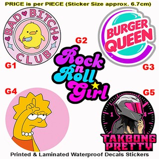 Girl Stickers for Gadgets or Motorcycle Car Decals Waterproof Laminated Vinyl Sticker