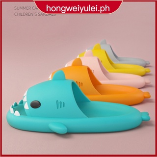 【hong wei】Three-dimensional Shark EVA Children's Non-slip Soft-soled Slippers