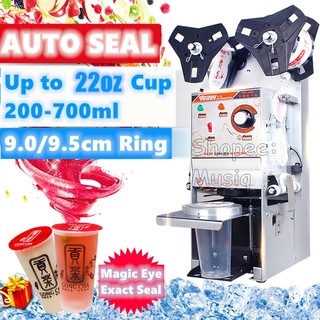 Auto Automatic Bubble Tea Cup Sealer Sealing Machine