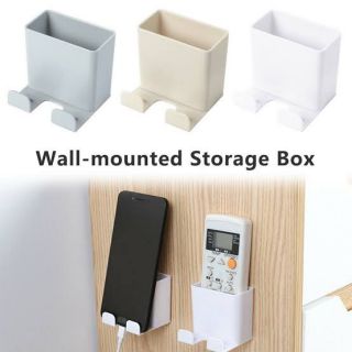 Wall Hanging TV Remote Controller Mobile Phone Bracket Storage Box Switch Holder