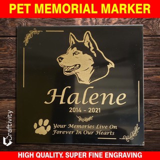 Pet Memorial Tombstone | Personalized Memorial Marker for Dog Cat| Computerized Lapida Maker