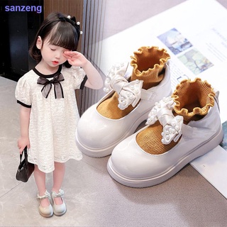 Girls soft-soled princess shoes 2021 spring and autumn hot new style small leather shoes children s single shoes British style and Western style all-match
