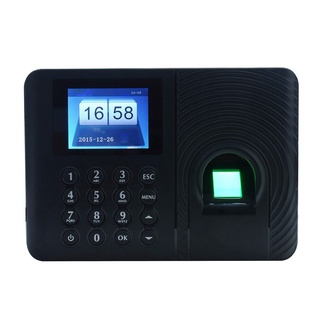 [myhome]Intelligent Biometric Fingerprint Password Attendance Machine Employee Checking-in Recorder 2.4 inch TFT LCD Screen DC 5V Time Attendance Clock2021
