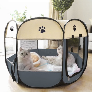 Cat Tent Foldable Playpen Pet Sleeping House large capacity Pet Fence Cat Dog Tent Delivery Room (1)