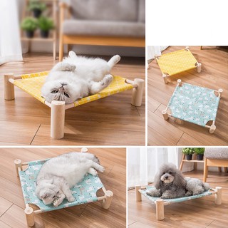 Cat Hammock Cat Dog Wooden Bed for Cat Kitten Easy Assemble (5)