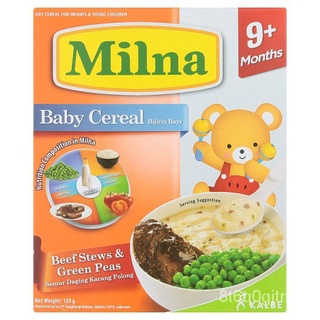 Milna Baby Cereal 9+ Beef Stew & Green Peas - 120g