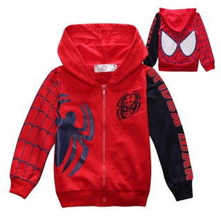 Spiderman Children Zipper Long Sleeve Jacket