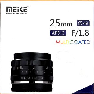 MEIKE 25mm F/1.8 Standard Fixed Focus Prime Lens For Sony APS-C, fit Sony E-Mount.
