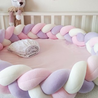 ►1M/2M/3M/4M Bed Braid Bumper for Newborn Crib Cot Protector Infant Pillow Cushion Baby Bedding Set