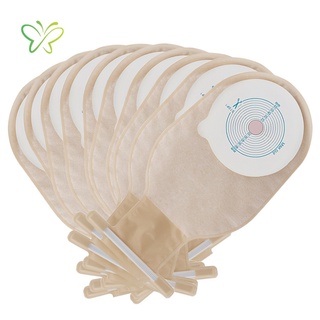 HDR 10pcs 65mm Cut Size Beige Cover Drainable one-piece System Ostomy Bag Colostomy Bag Pouch Ostomy