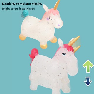 Lazy outdoor1pcs Baby Inflatable Lovely Unicorn Toy PVC Bouncy With One Air Pump Cute Jumping Horse
