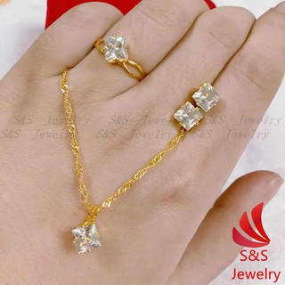 SS Jewelry 18K Gold Plated Fashionable Jewelry Set for Women