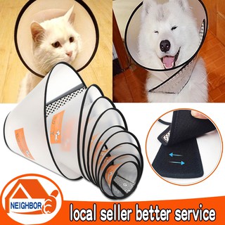 【In Stock】Elizabeth Circle Cat Dog Safety Collar Circle Pet Head Cover Bite Anti Lick (1)