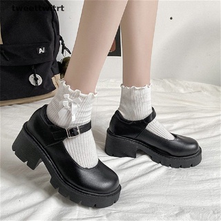 [tweettwitrt] 2021 Autumn Models Mary Jane Shoes Small Leather Shoes Women Women's Japanese High Heels Retro Platform Shoes Women Oxford Shoes [tweettwitrt]