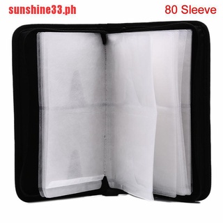 【sunshine33】80 Sleeve CD DVD Blu Ray Disc Carry Case Holder Bag Wallet St