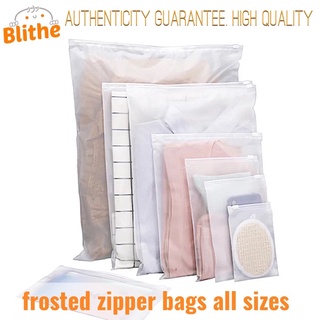 reusable frosted zip bags for travel clothes makeup ziplock organizer cosmetic pouch resealable food