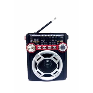 Kuku AM-059U FM/AM/SW1-6 8 Band Radio with flash light