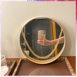Decorative Hanging Wall Mirror Small Vintage Mirror for Wall 10 Inch Gold Metallic Frame Mirror