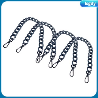 4 Pack 7.9 Inch Bag Flat Chain Strap Purse Extender with Alloy Clasps Handbag Chain Straps Metal Bag Strap Replacement Purse Clutches Handles (3)