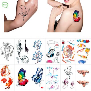 5sheets 12 STYLE Colored Cute Body Art Temporary Waterproof Tattoo Sticker