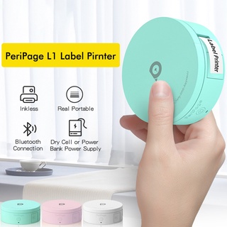 ☼✱3PK Roll Paper + PeriPage L1 Printer Mini Pocket Label Maker Sticker Inkless Portable Thermal Wire