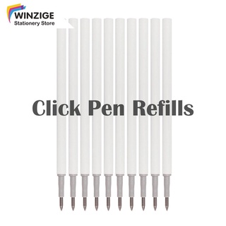 10Pcs Click Pen Refill For Press Pen 0.5mm School Stationery Blue Black Ink Gel Pen Refill