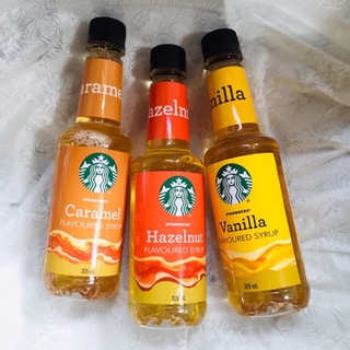 Vanilla Hazelnut or caramel Syrup by Starbucks Original