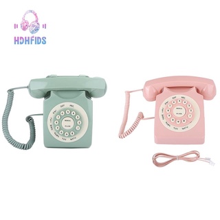 Retro Phone 80's Classic Phone/Landline Phone/Home/Hotel Corded Phone European Style Phone Pink