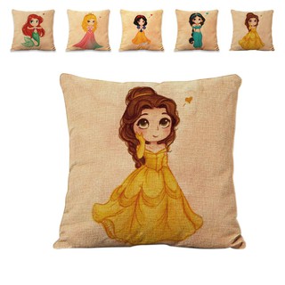 Cartoon Mermaid Lady Linen Pillow Case Sofa Cushion Covers (3)