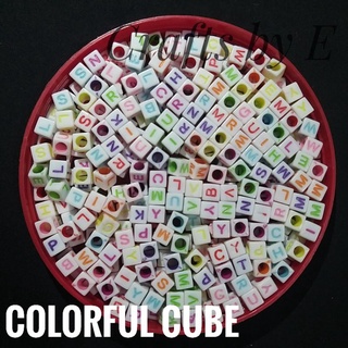 Alphabet Beads / Letter Beads: Colorful Cube