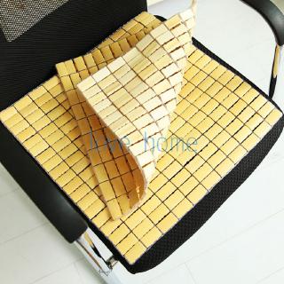 Natural Summer Square Bamboo Seat Cushions Heat Insulation Breathable Cooling Mat Chair Cushion Suitable for Home Office Car