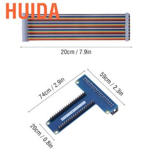 Huida AU 40Pin GPIO Cable+T-Cobbler Breakout Extension Board For Raspberry Pi 3/2B New