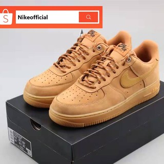 100% Original Nike Air Force 1 Low 07 LV8 ’Wheat-Flax Air Cushioned Breathable Sport Shoes For Women