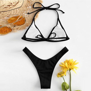 Bikini Two Piece Highwasit Bikini Set Swimwear Swimsuit for Women (4)