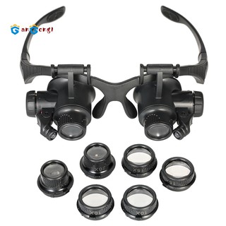 Tools Kit Head Wearing Magnifying Glass With Led Lights 10x 15x 20x 25x Loupe Watch Repair Magnifier Tool