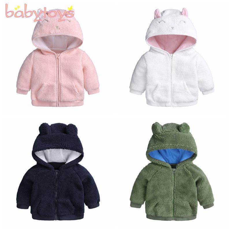 Kids Baby Boy Girl Winter Warm Clothes Ears Hoodie Coat Infant Thicken Outerwear wwZp
