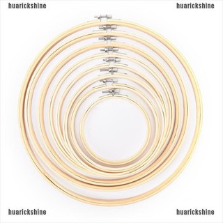 Huarickshine Wooden Cross Stitch Machine Bamboo Hoop Ring Embroidery Sewing (1)
