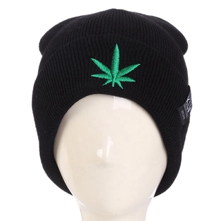 Someship Black Marijuana Rasta Weeds Leaf Pom Hemp Pot Knit Beanie Skull Cap Hat Ski Warm (4)
