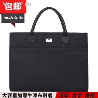 ready stock✶✁▼Small handbag business bag document bag meeting bag fashion trend Oxford cloth men s business bag briefcase