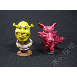 【Hot Sale/In Stock】 Shrek Monster Shrek Fire-breathing Dragon Q version of the hand office dolls a p