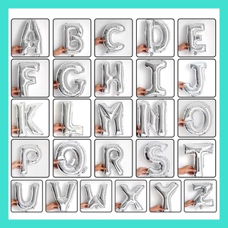 16 Inch A-Z silver letter & 0-9 number birthday balloons party needs foil ballon letter balloon